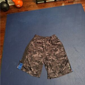 Reebok Black Camouflage Athletic Shorts